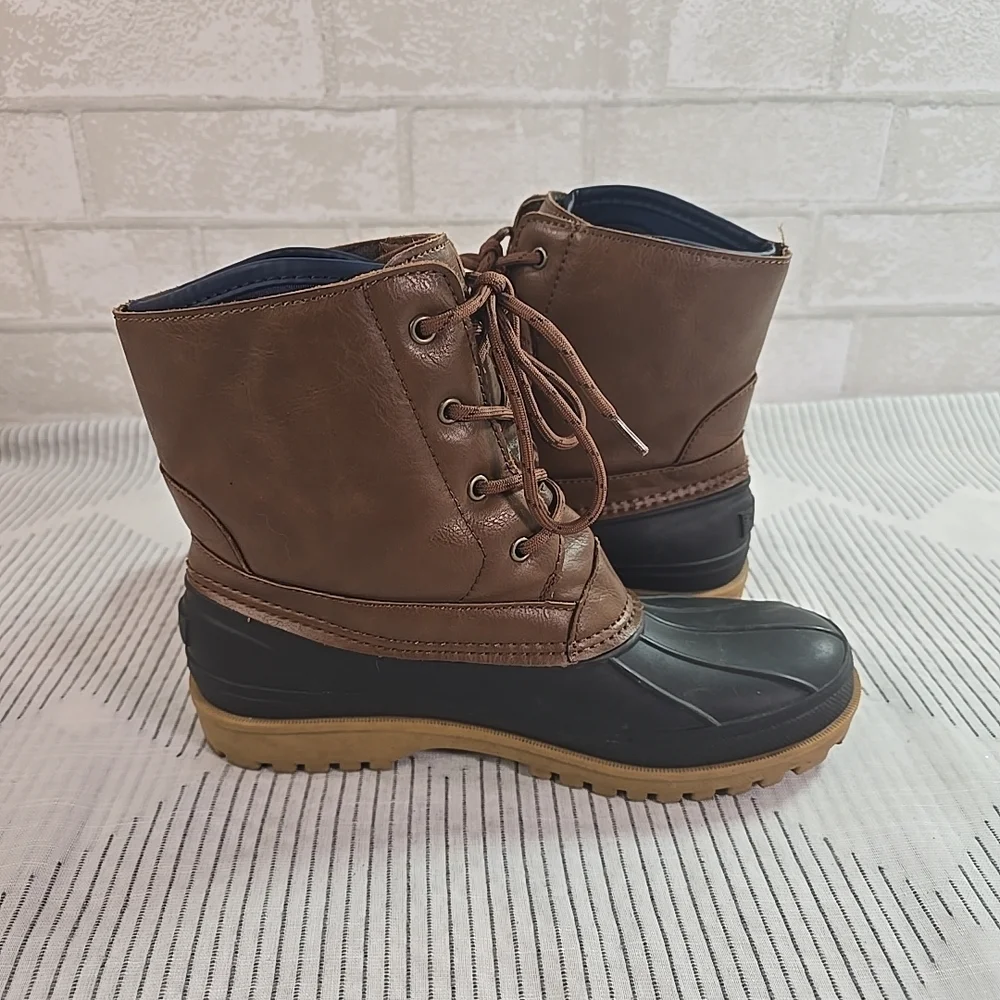 Sperry Outdoor Waterproof Harbor Duck Boots Men's Size 6M Blue Brown